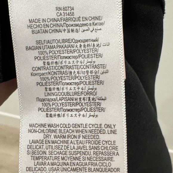 BCBGGeneration Y2K Babydoll Abstract Polka Dot Black Grey Mini Dress Size 0 - Picture 15 of 16